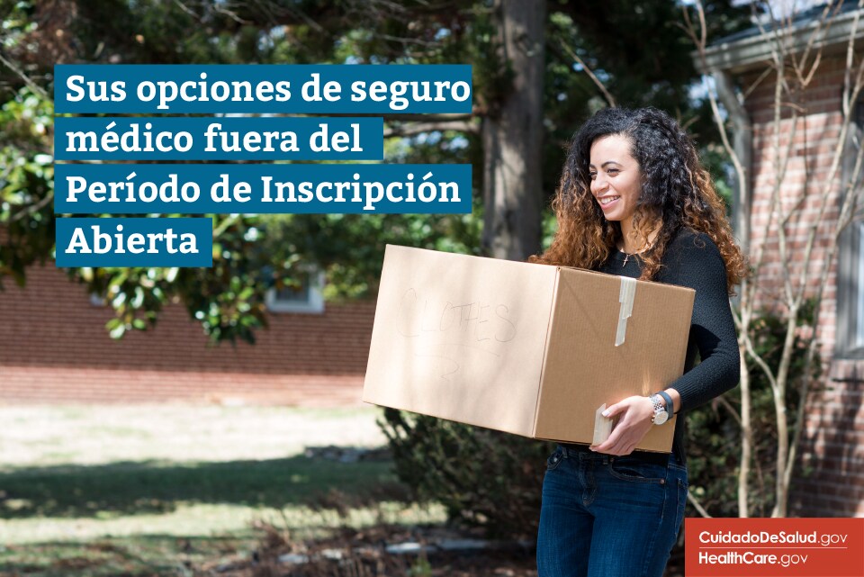 Image: {La mujer que lleva cajas móviles califica para el Período Especial de Inscripción}