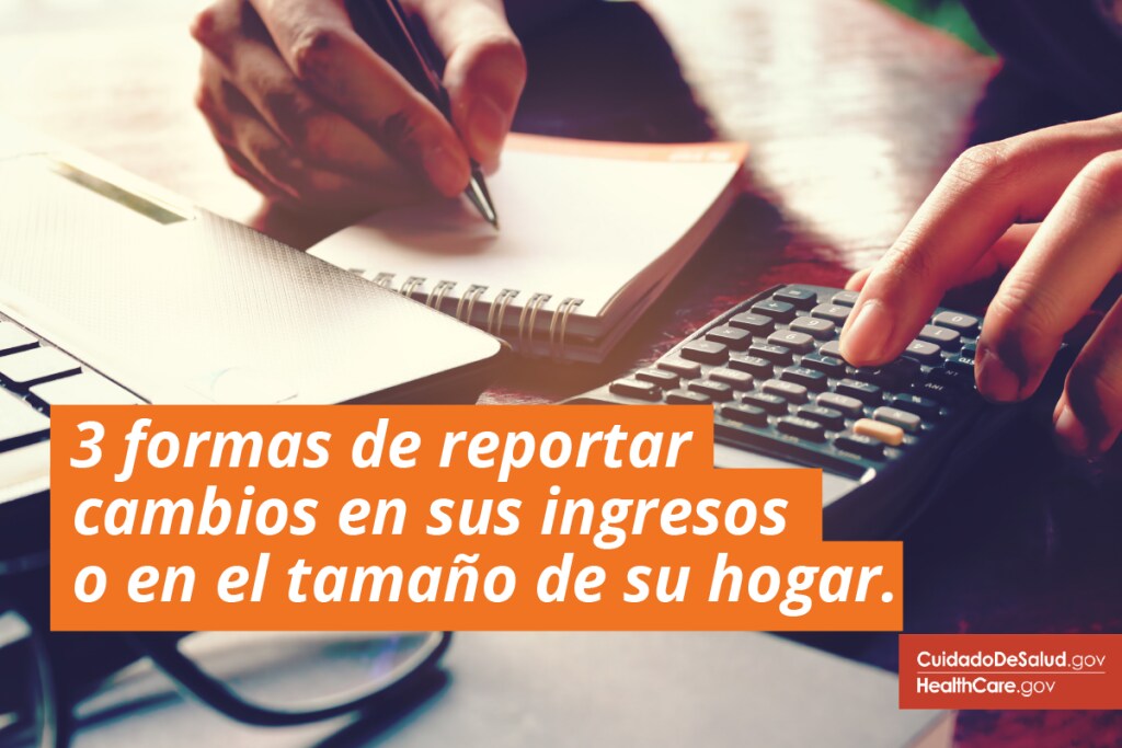 {Informar cualquier cambio en los ingresos y en el hogar} Imagen: {3 Formas: Reportar Ingresos y Cambios en el Hogar}