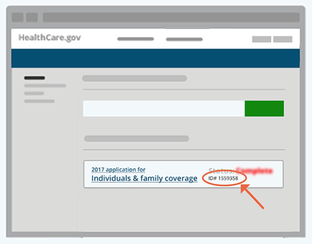 ¿Cómo encuentro mi ID de aplicación? CuidadoDeSalud.gov