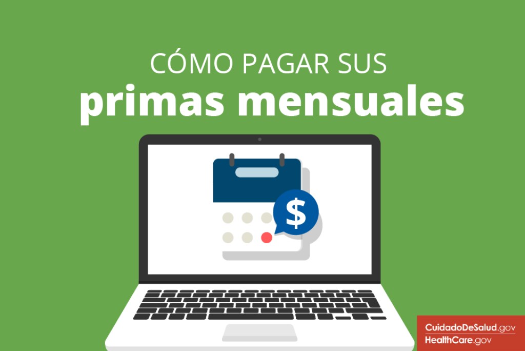 Caricatura sobre el pago de la prima en una pantalla de una computadora portátil Imagen: Cómo pagar sus primas mensuales