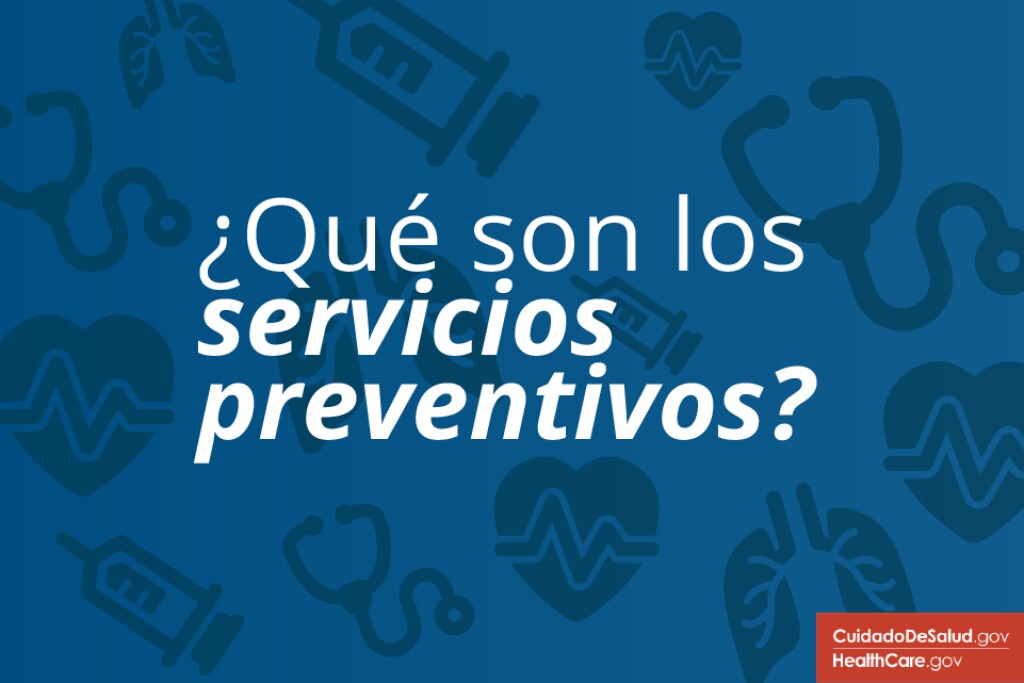 {¿Qué son los servicios preventivos?} Imagen: {Una variedad de equipos médicos, incluidos estetoscopios y jeringas}